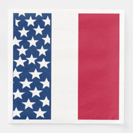 Rot, Weiß und Blau US Flagge 4. Juli Serviette
