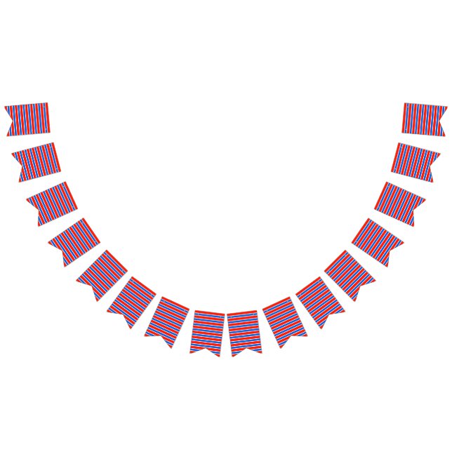 Rot, Weiß und Blau Wimpelkette (Alle)