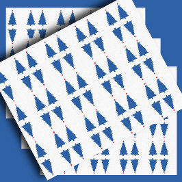 Rot-, Weiß- und Blaubäume Seidenpapier