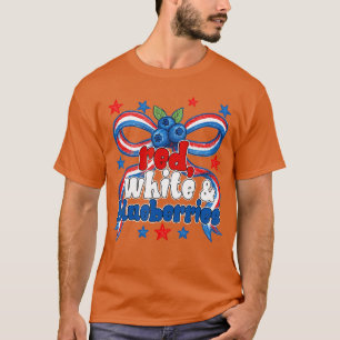 Rot Weiß und Blaubeeren Familienjunge T-Shirt