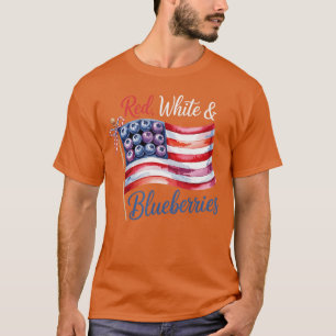 Rot Weiß und Blaubeeren Frauen Männer Freunde T-Shirt