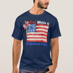 Rot Weiß und Blaubeeren Freunde T-Shirt