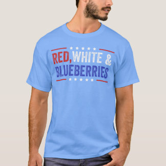 Rot Weiß und Blaubeeren Patriot Freiheit 2025 Jung T-Shirt