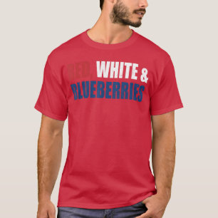 Rot Weiß und Blaubeeren Patriot Geschenk T-Shirt