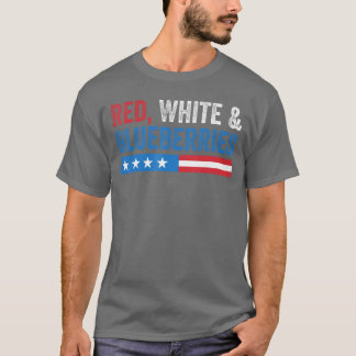 Rot Weiß und Blaubeeren Patriot USA-Flagge Junge T-Shirt
