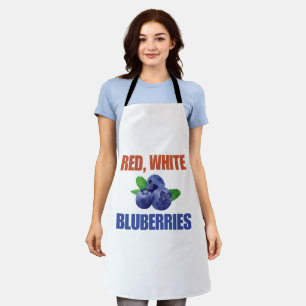 Rot, Weiß und Blaubeeren Schürze