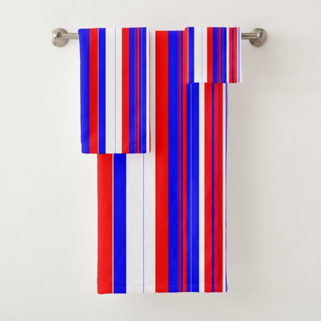 Rot-Weiß und Blaue Streifen Badhandtuch Set (Insitu)