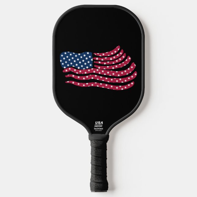 Rot-Weiß- und Blautafeldesign Pickleball Schläger (Vorderseite)