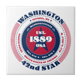 Rot, Weiß und Blue Washington Keramik Tile Fliese