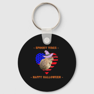 Rot weiß und Boo Funny Funny Halloween Kleidung Schlüsselanhänger