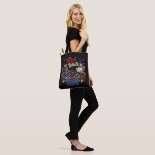 Rot Weiß Und Boo Patriotischer 4. Juli Tasche