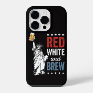 Rot Weiß und Brauen 250. Jubiläum iPhone 14 Pro Hülle