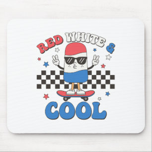 Rot weiß und Cool 4. Juli Popsicle Ice Cream Mousepad