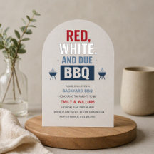 Rot Weiß und fällig BBQ Moderne Babyparty