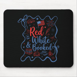 Rot Weiß Und Gebucht Coquette 4. Juli Buch Mousepad