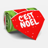 Rot, Weiß und Grün mit C-est-Weihnachten-Text