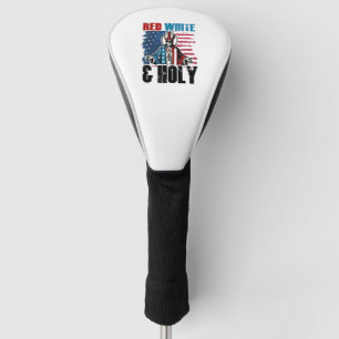 Rot weiß und Heiliger Papst Leo XIV, 4. Juli Golf Headcover