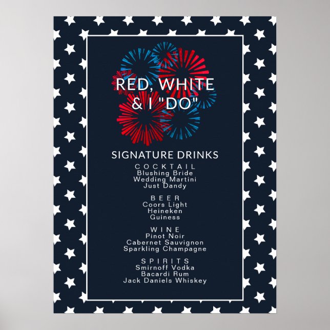 Rot-Weiß- und-Ich-Tu-es-Paarschwimmer-Bar-Schild 4 Poster (Vorne)