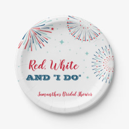 Rot, Weiß und ich TUN Brautparty Teller