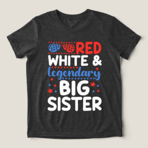 Rot Weiß Und Legendäre Große Schwester 4. Juli Tri-Blend Shirt