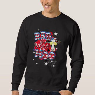 Rot weiß und Moos Sweatshirt