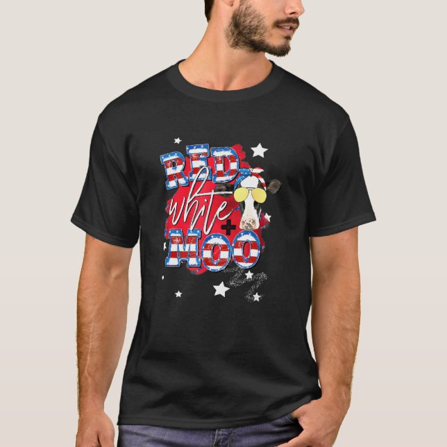 Rot weiß und Moos T-Shirt (Vorderseite)