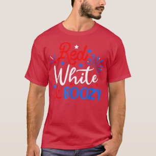 Rot weiß und schäumend 4. JuliFunny Drink Teil T-Shirt