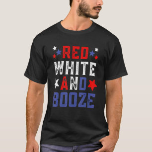 Rot weiß und Stiefel T-Shirt