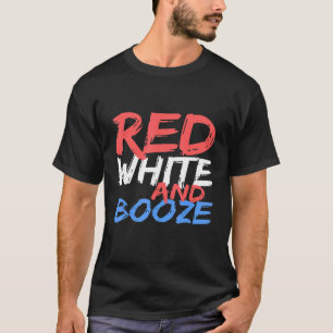 Rot weiß und Stiefel T-Shirt