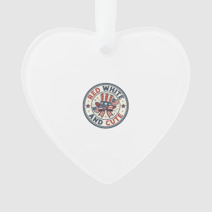 Rot Weiß Und Süße Patriotische Damen Patriotischer Ornament