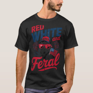 Rot Weiß und Wild - Patriotisches USA-Pferd Merica T-Shirt