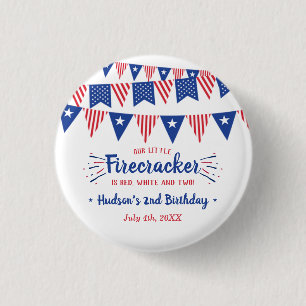 Rot, Weiß und Zwei! 4. Juli 2010 Party Button