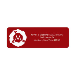 Rot-Weiß-Weihnachtsmonogramm