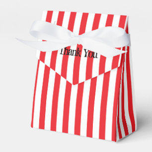 Rot-Weiß-Zirkus-Streifen-Partybegünstigungsboxen Geschenkschachtel