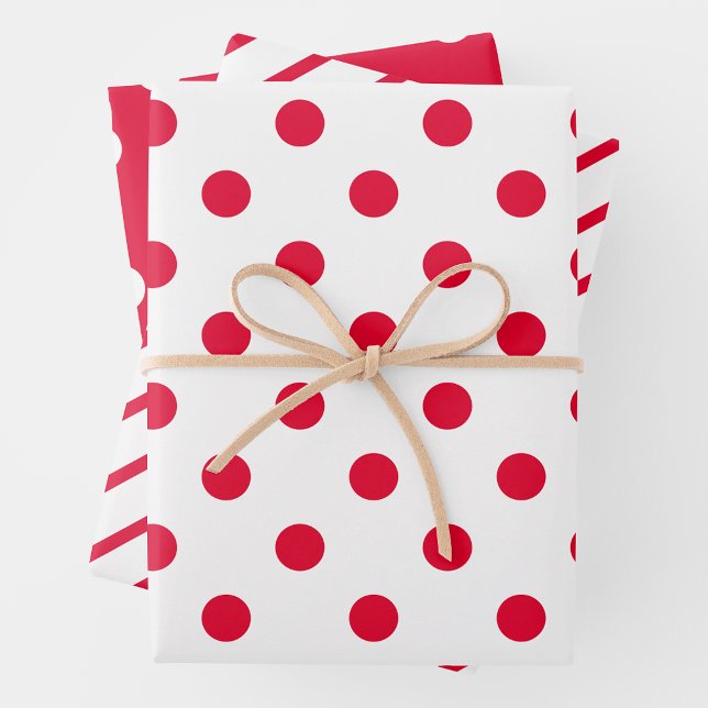 Rot-Weiße Geschenkpapierbögen Geschenkpapier Set (Von Creator hochgeladen)