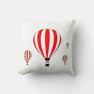 Rot-weiße Luftballons Kissen