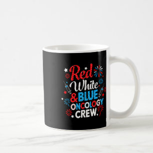 Rot Weiße Onkologie Crew Feuerwerk Patriotisch Una Kaffeetasse