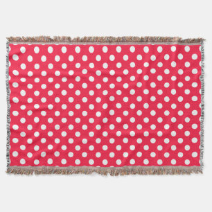 Rot-weiße Polka-Decke Decke