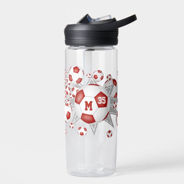 Rot-weiße Sportzubehör Fußball-Explosion Trinkflasche (Links)