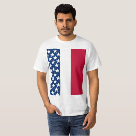 Rot-weiße Sterne-Sterne-Sterne T-Shirt