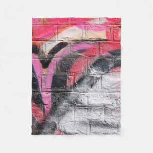 Rot-weiße Wand Fleecedecke