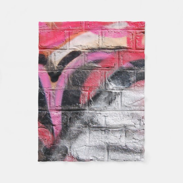 Rot-weiße Wand Fleecedecke (Vorderseite)