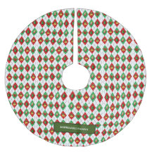 Rot-weiße Weihnachtsmuster Monogramm-Bezeichnung
