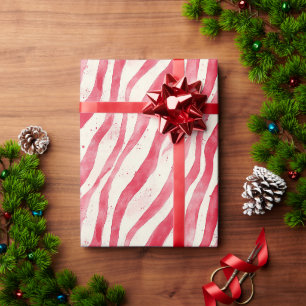 Rot Weiße Zuckerstreifen Weihnachten Geschenkpapier