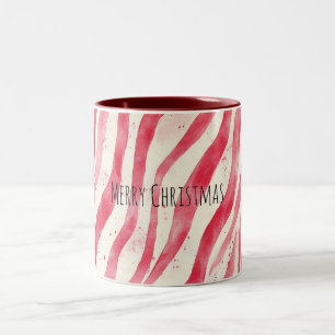 Rot Weiße Zuckerstreifen Weihnachten Zweifarbige Tasse