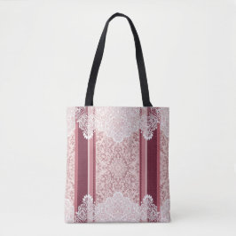 Rot-weißer Boho-Paisley-Druck AI-Kunst Tasche