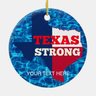 Rot-, weißes u. Blaues"Texas stark " Keramikornament