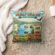 Rot-Wing, Minnesota-Souvenir-Kissen