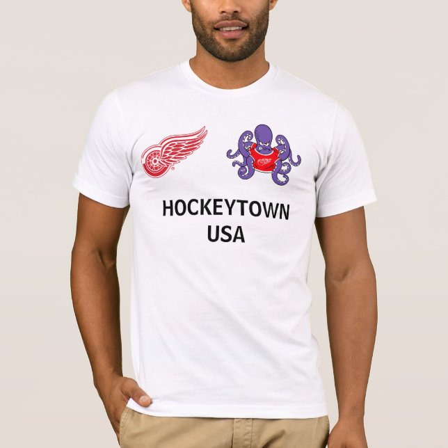 Rot Wings Hockeytown T - Shirt (Vorderseite)