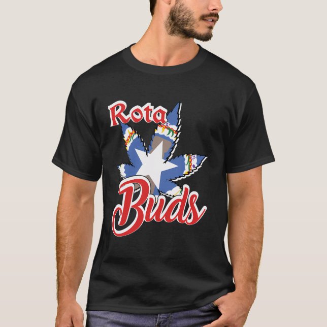 Rota Buds CNMI-Flag in Weber-Design T-Shirt (Vorderseite)